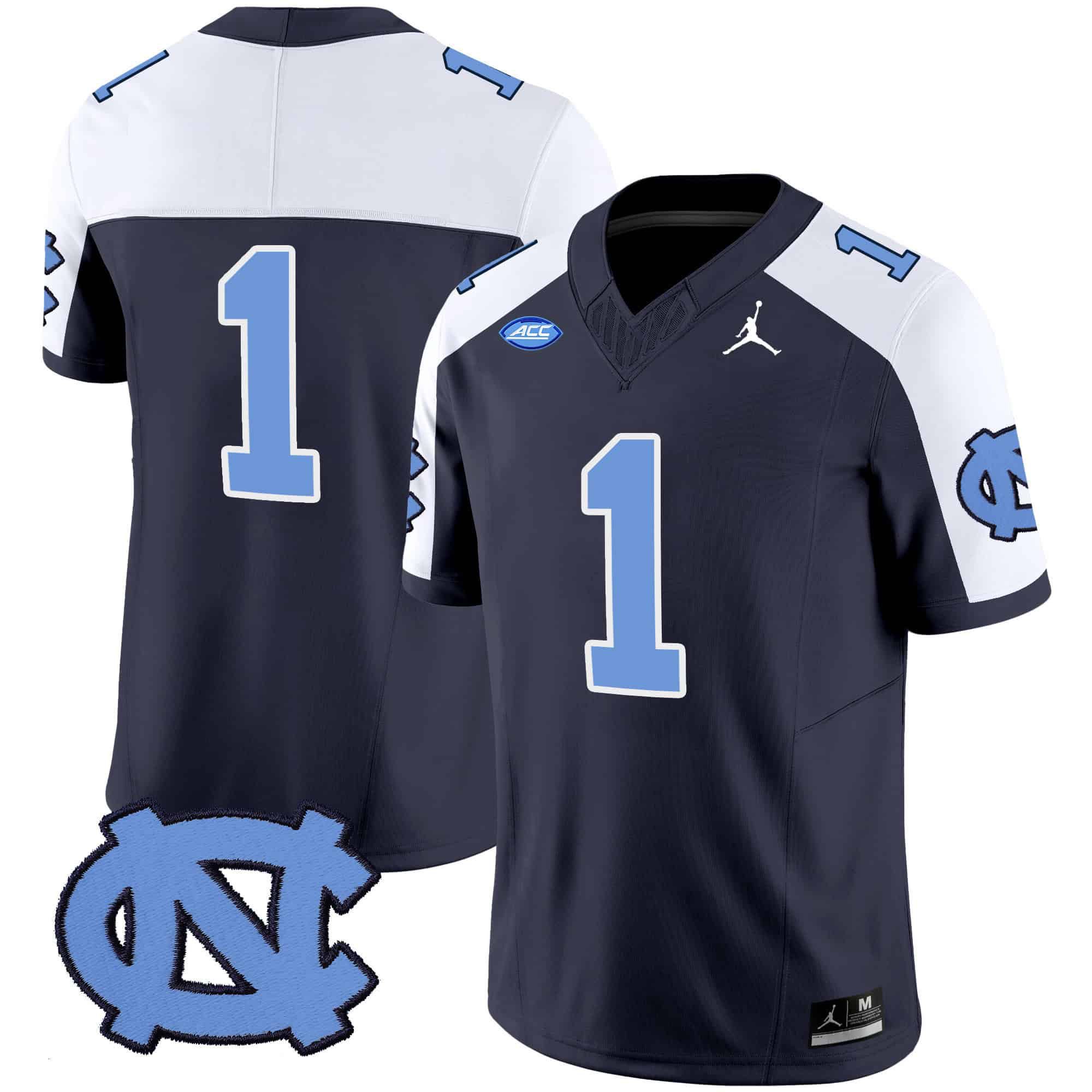 Men North Carolina Tar Heels #1 No Name Drak Blue 2024 Vapor Limited NCAA Jersey->indianapolis colts->NFL Jersey